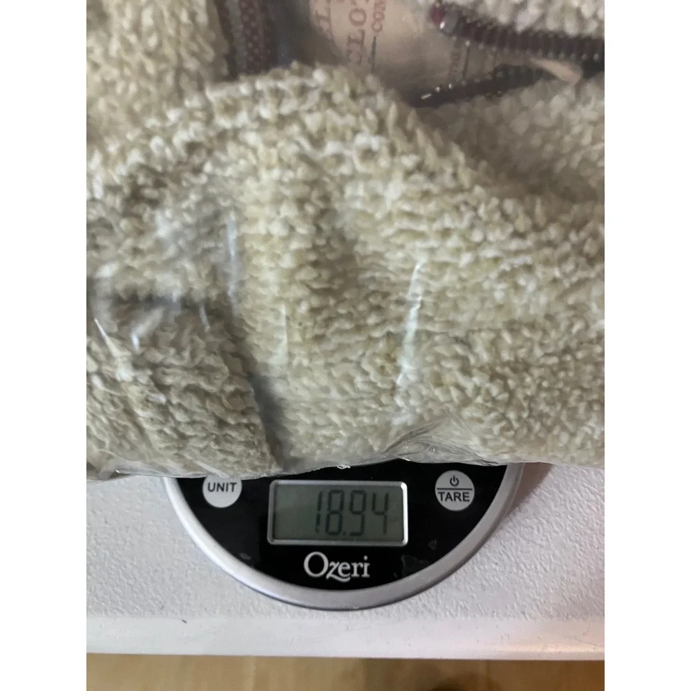 Telluride Clothing Co Mens Medium Tan‎ Sherpa Fleece 1/4 Zip Pullover Jacket